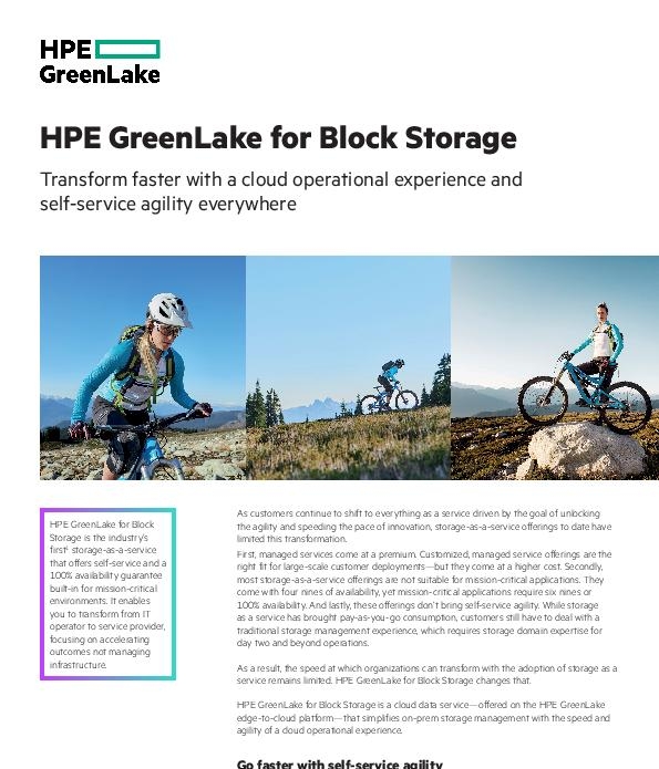 HPE GreenLake for Block Storage