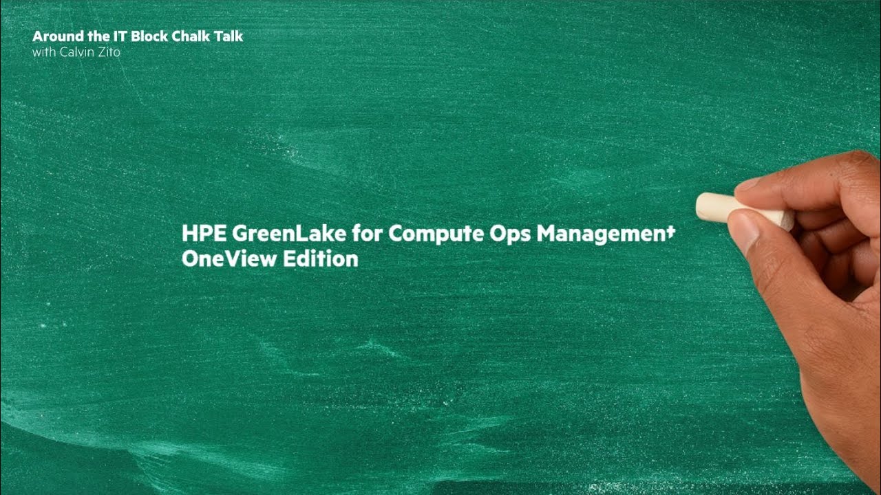 Introducing HPE GreenLake Compute Ops Management – OneView Edition | Chalk Talk