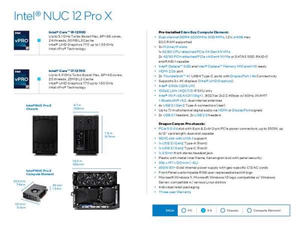 Intel® NUC 12 Pro X