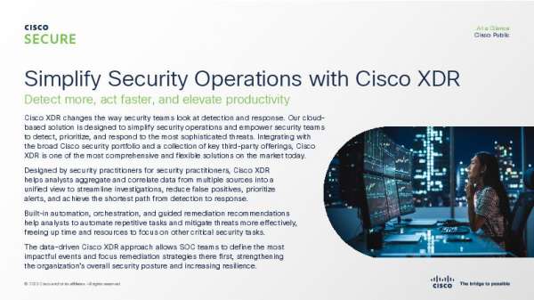 Simplify Security Operations with Cisco XDR