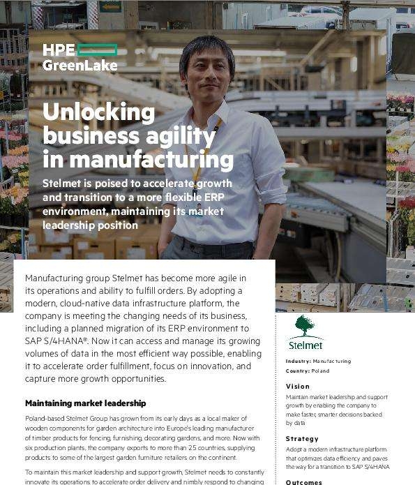 Unlocking Business Agility in Manufacturing